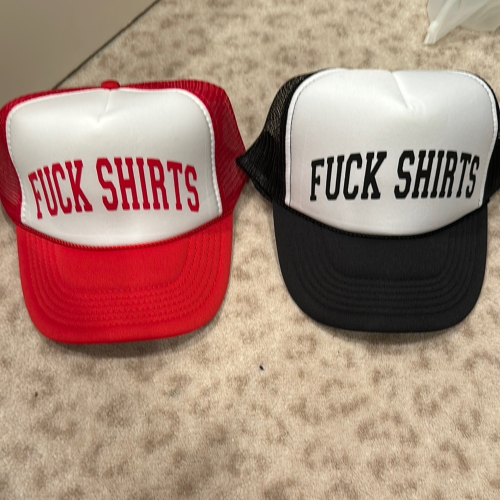 Trucker Hat Set - Red and Black